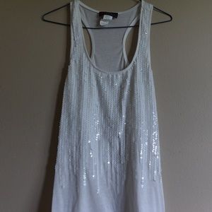 BodyC White Sequin Tank